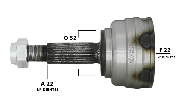 PALIER CHEVROLET SAIL 2010-UP (OP-2321)  22*22*52-YOK