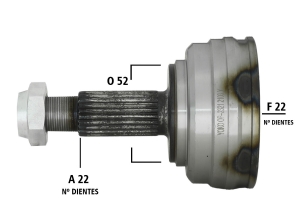 PALIER CHEVROLET SAIL 2010-UP (OP-2321)  22*22*52-YOK